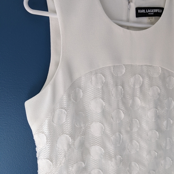 Karl Lagerfeld Paris White Sleeveless Dress size 4 - Picture 8 of 13